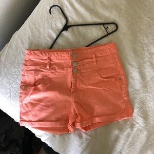 High Waisted Shorts - Hot Pink